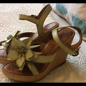 A pair of wedge shoes